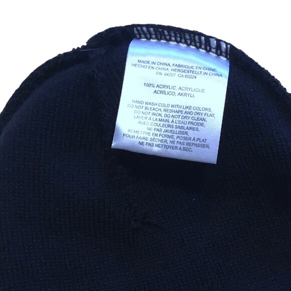 Caterpillar CAT Beanie Cap Dark Blue Hat Knit Cuff New with Tags - Picture 2 of 2